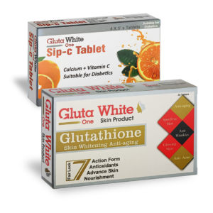 Gluta White capsules and vitamin C tablets for full body Whitening