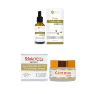 Gluta White skin whitening cream and gluta white skin whitening and anti aging serum